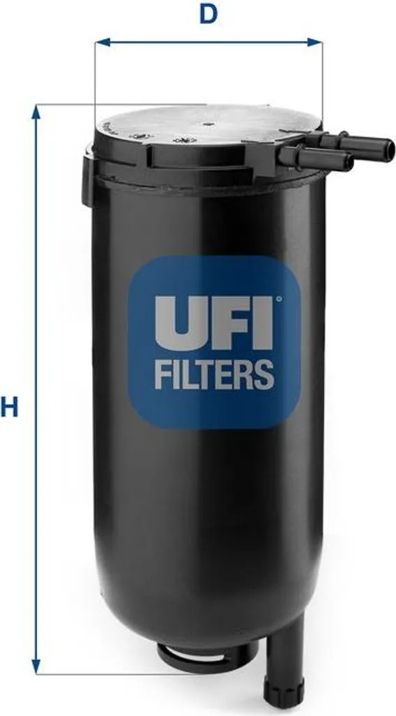 Filtre à carburant haute efficacité UFI 31.071.00 rigide en acier
