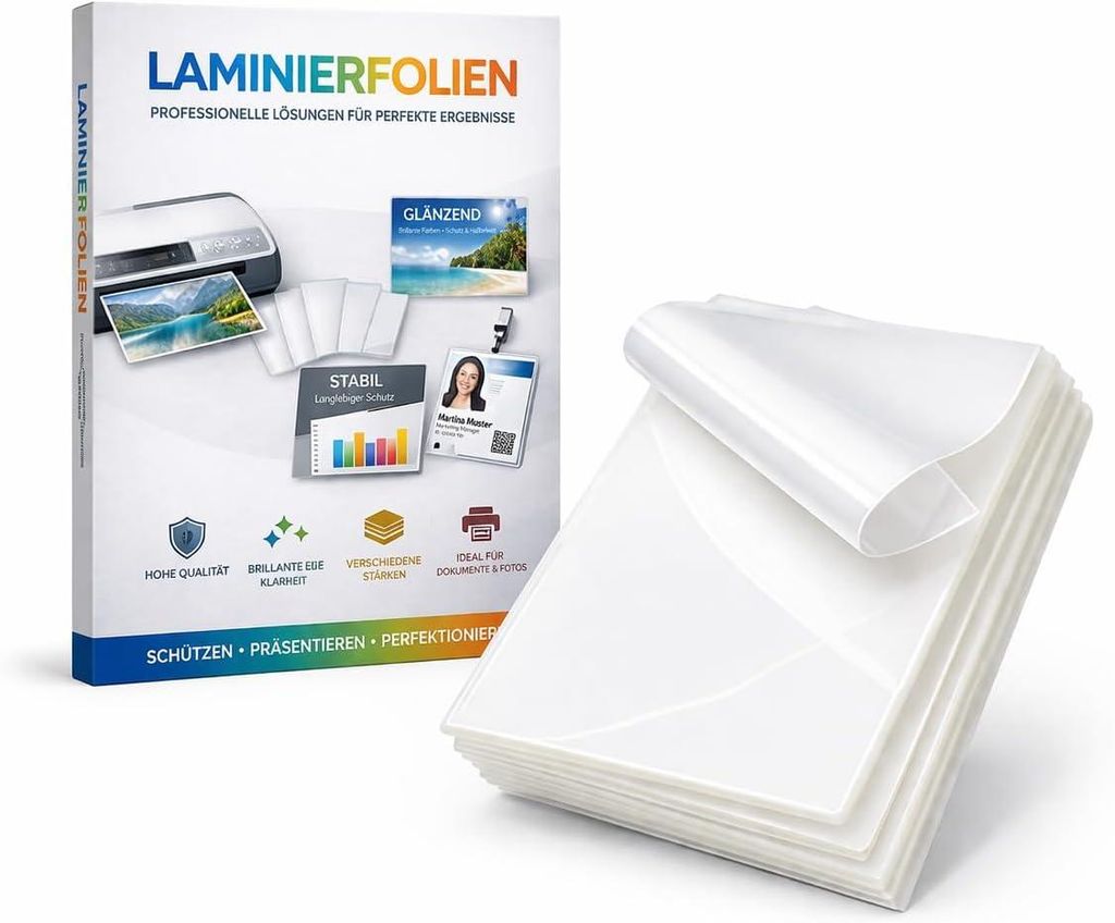 100 feuilles de laminage, format DIN A4 – Pochette de Image du produit 