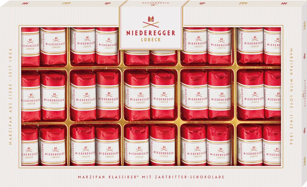 Niederegger klasické marcipánové pralinky v horkej čokoláde Obrázok produktu 