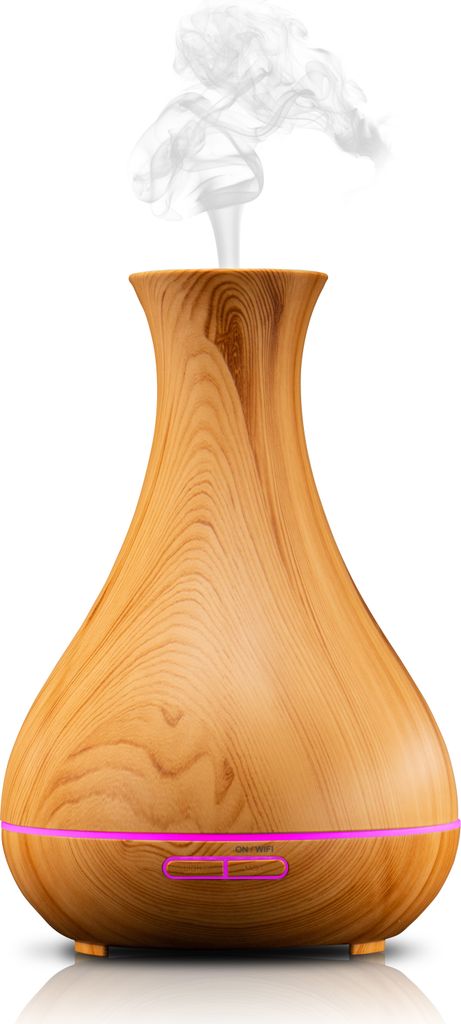 Hyrican DT1746YN Aroma Luftbefeuchter 400ml, App& Produktbild 