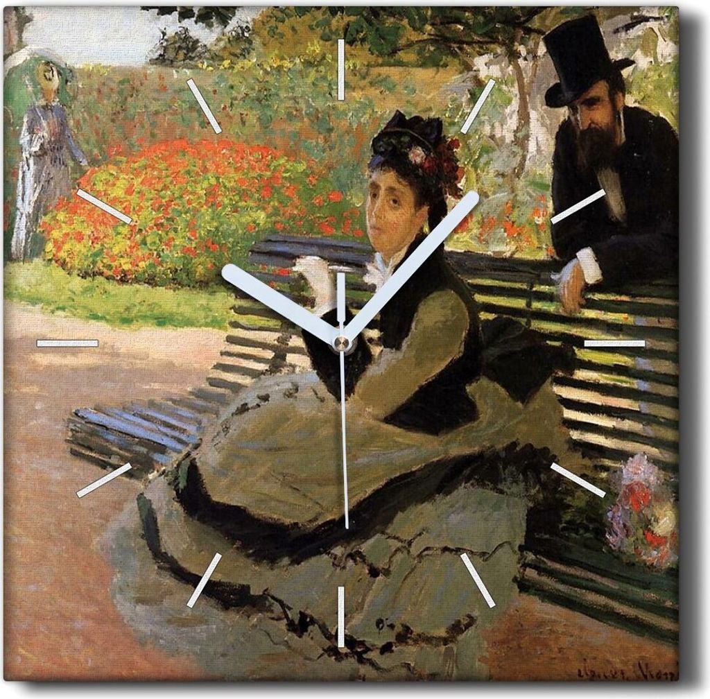 Coloray Hodiny Unikátní 30x30 cm Tiché hodiny Pro obývací pokoj a kuchyň Nástěnné hodiny Plátno Černé ručičky hodin - Paní Münzen ...