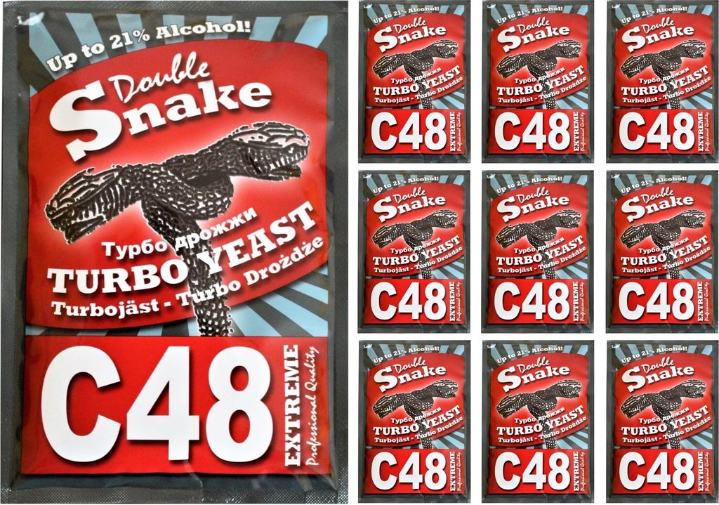 HUGBERT Turbo Yeast Double Snake C48 Drożdże do wódki Zdjęcie produktu 