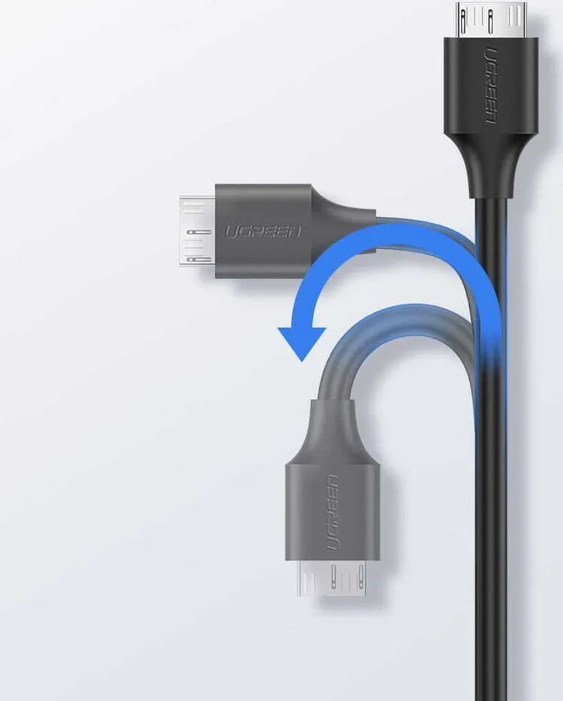 Cavo Ugreen Micro USB 3.0 a Type-C 1m - Nero per Hard Disk - 23