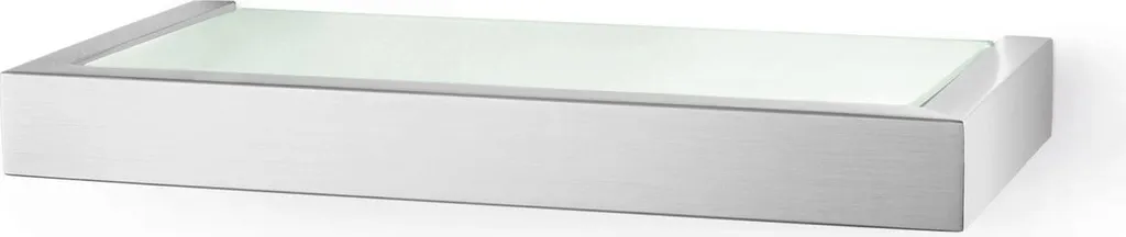 Tablette Salle de Bain Inox Brossé et Verre ZACK Linea Design 26cm Stable