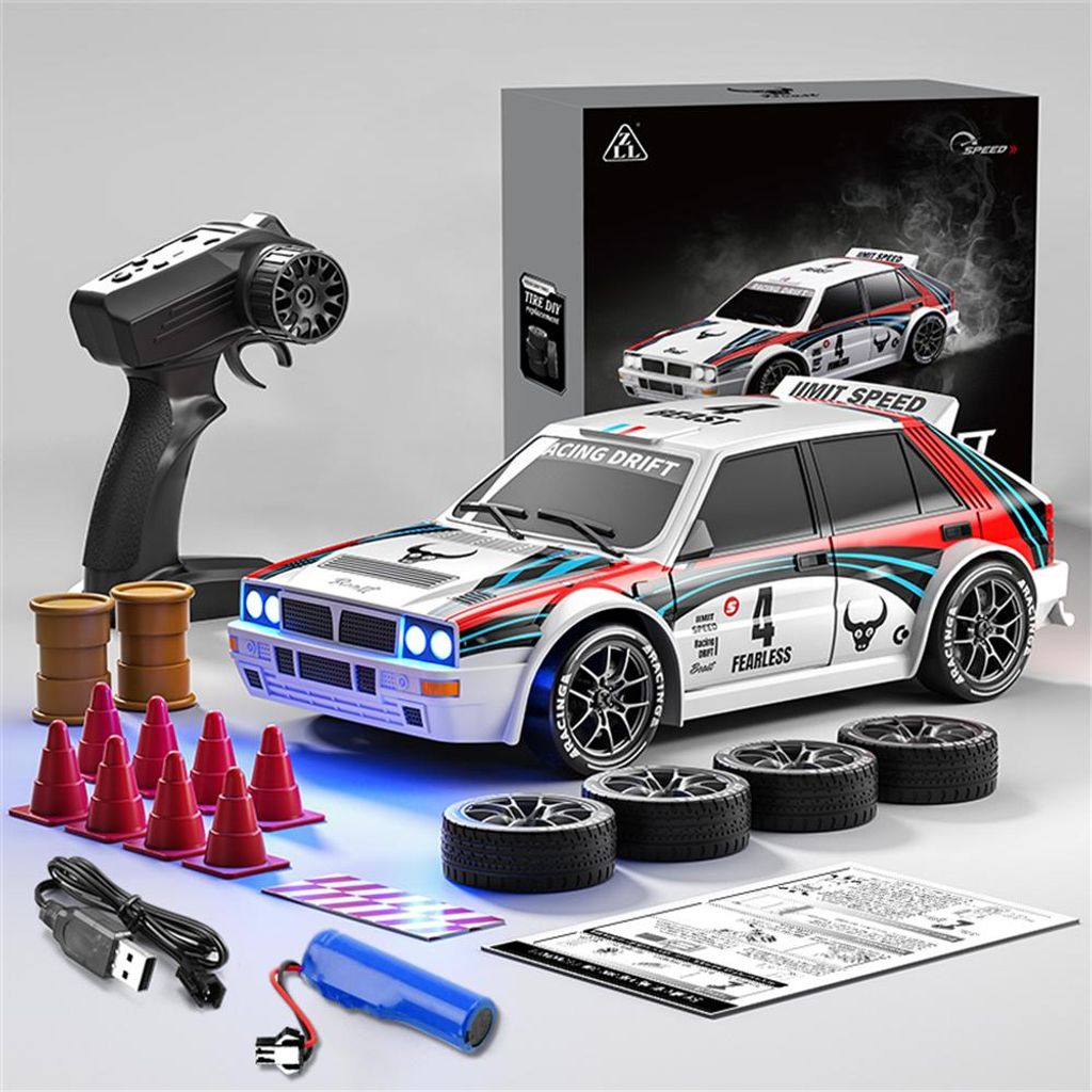 ZLL SG204 PRO RC Drift Auto 1:24 4WD 2.4GHz, High Speed Rennwagen mit LED, RTR ferngesteuert, On-Road Modellauto, 1 Akku, Geschenk für Kinder