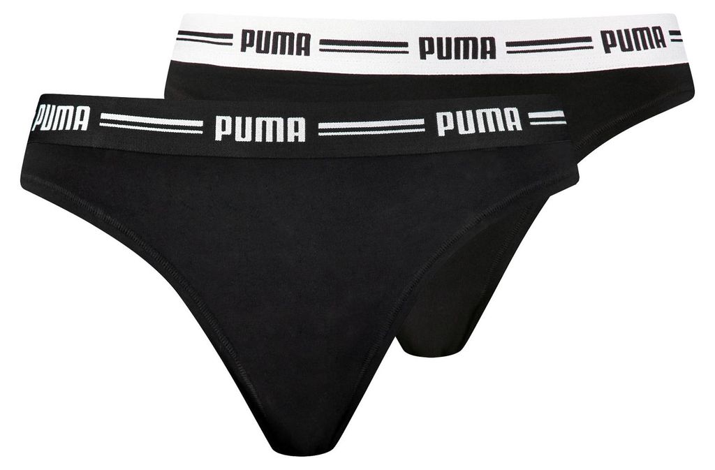 2-delige set PUMA stringbroekjes voor dames, zwart, maat XL Productafbeelding 