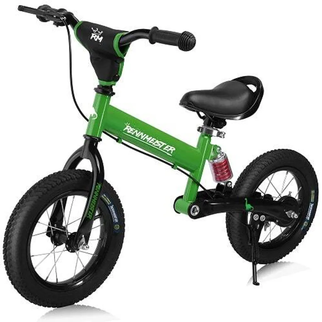 Vélo Rennmeister vert idéal pour apprendre l'équilibre sans roulettes