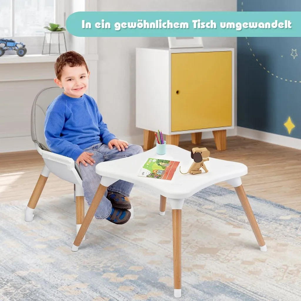 Chaise haute sécurisée 4 en 1 pour bébé : finis les repas difficiles