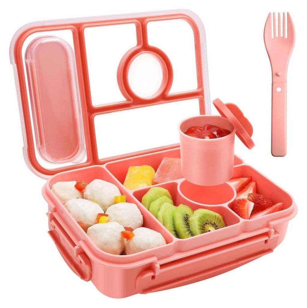 Amathley Bento Box Kinder Lunchbox Brotdose mit Fächern und Produktbild 