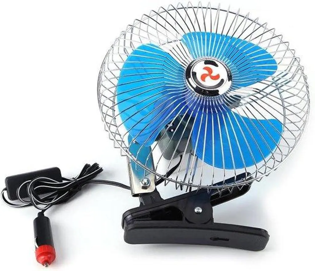 Ventilateur voiture 12V silencieux 25W - Fixation clip et oscillation