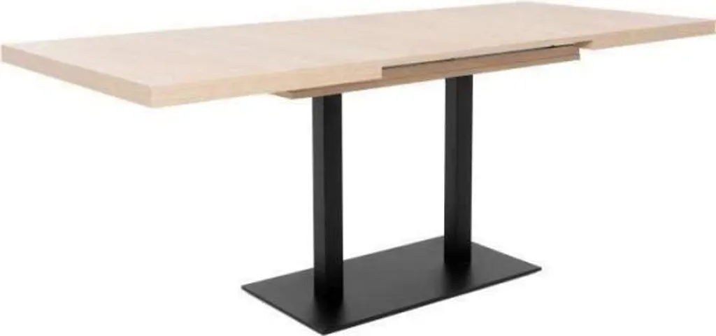 Table extensible ORLANDO 120-200 cm style industriel chêne et métal