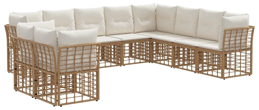 Outdoor-Sofagarnitur Natur Polyester