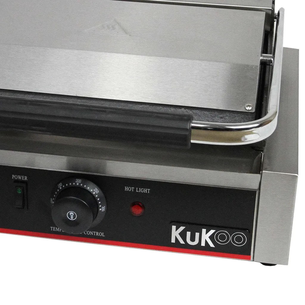 Gril à panini professionnel électrique 2200W - Plaque Mixte Inox G12