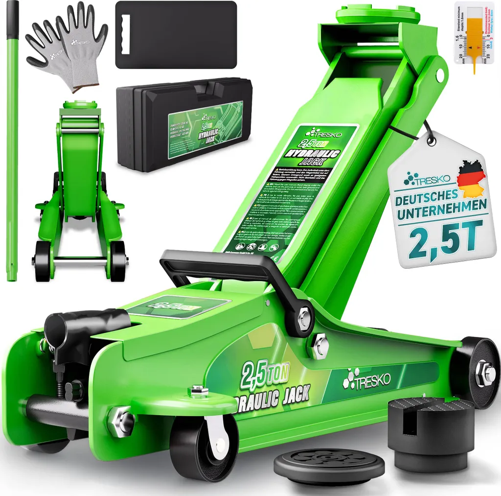 Cric TRESKO Low Profile 2.5T - Martinetto Idraulico per Auto Sportive
