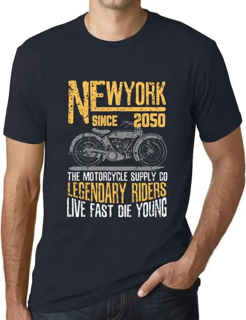 Herren Grafik T-Shirt Legendäre Motorradfahrer seit 2050 – Motorcycle Legendary Riders Since 2050 – Öko-Verantwortlich Vintage Jahrgang Kurzarm