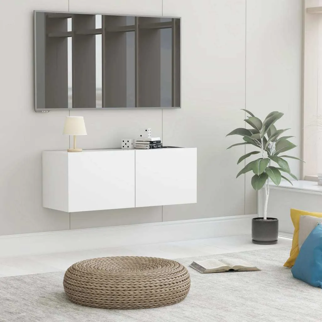 Mobile TV Bianco 80x30x30 cm Legno - Supporto Multimediale Robusto