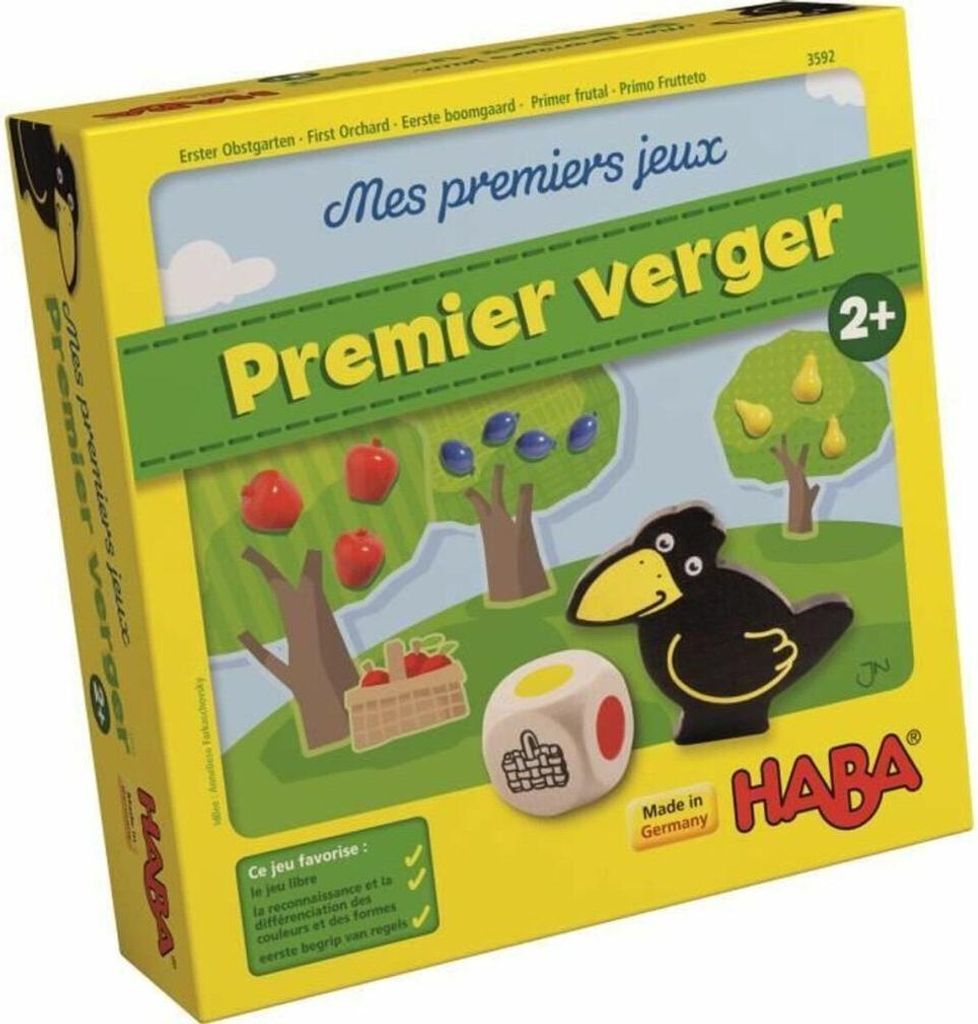HABA Meine ersten Spiele – Erster Obstgarten, Junge/Mädchen, 2 Jahr(e), Cars, Holz, Karton, Mehrfarbig, 10 min
