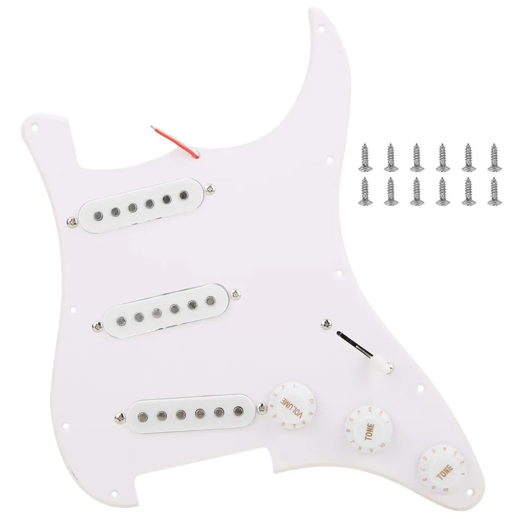 Réparez votre Guitare avec la Plaque de Protection Blanche Pré-câblée