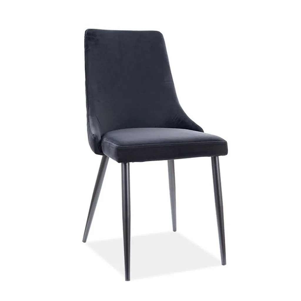 Sedia Imbottita LOTKA 2 Nero - Set 2 Sedie Design Moderno per Soggiorno