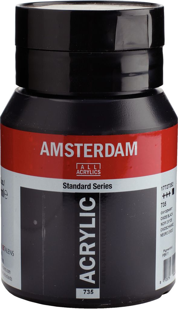 Royal Talens Acrylfarbe Amsterdam 735 Oxidschwarz 500 ml Produktbild 