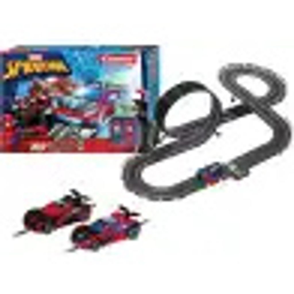 Carrera GO!!! Spider Racing | Pista De 4,9 Metros Con Bucle | Duelo Spiderman Rojo Vs Negro | +6 Años