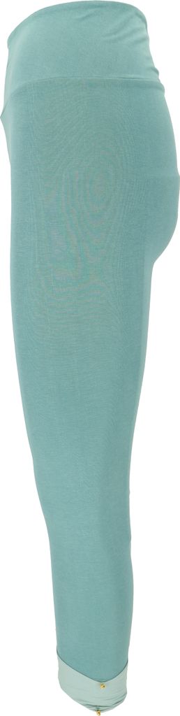 Yoga Pixi Leggings mit Glöckchen, 3/4 Baumwolle Leggings - Piniengrün, Damen, Baumwolle(Bio),Elasthan, Größe: M