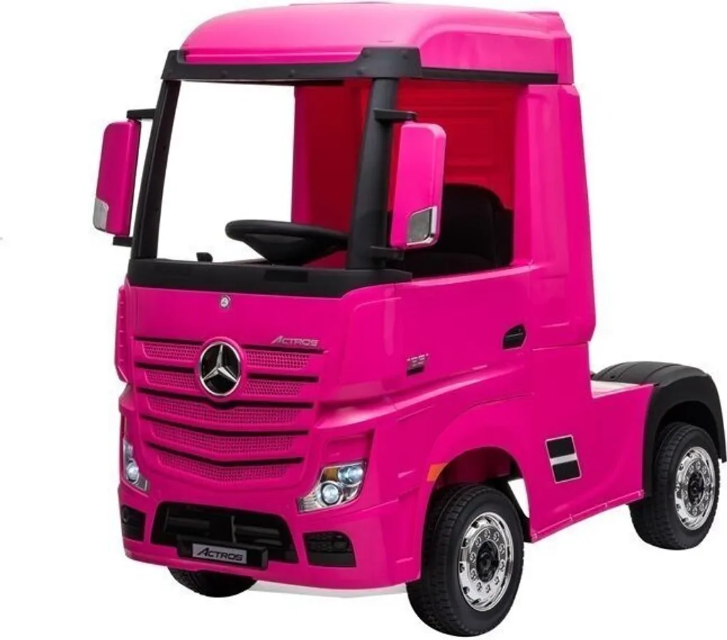 Camion électrique Mercedes Actros rose 4x4 avec télécommande parentale