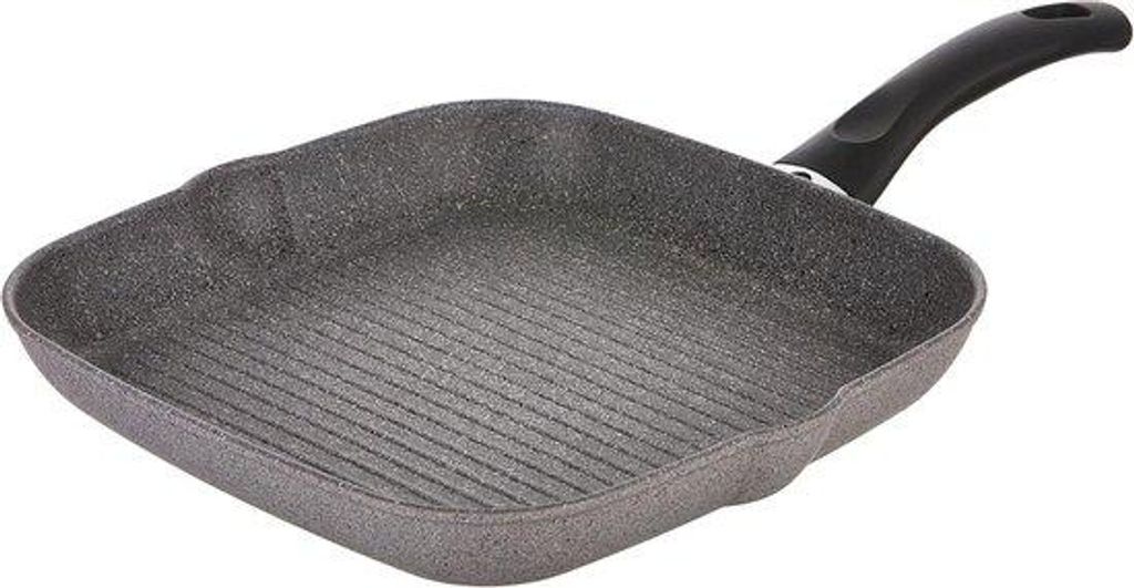 Graue Grillpfanne 28cm PFOA-frei Nikkel-frei Granit