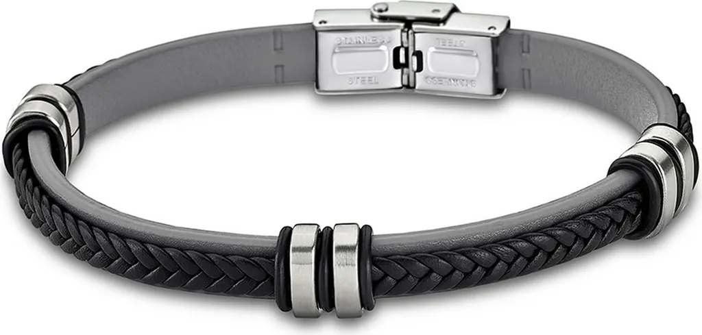 Bracciale Lotus Style Uomo Pelle Grigio LS1829-2/4 Urban Style