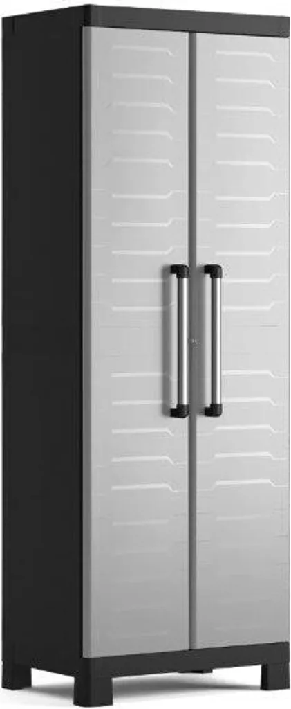 Rangement Garage Keter Detroit Armoire Haute Grise pour Outils et Maison