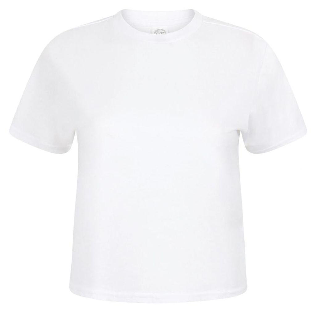 SF - T-Shirt kurz geschnitten für Damen LT3919 (L) (Weiß)