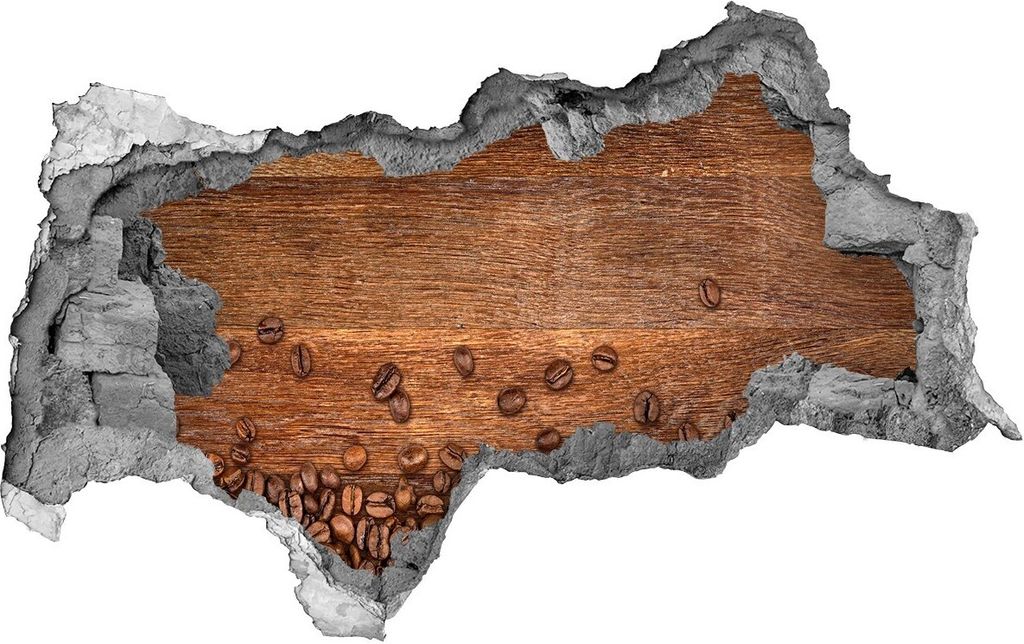 Selbstklebender Loch-3D-Aufkleber 95x73 cm Kaffeebohnen