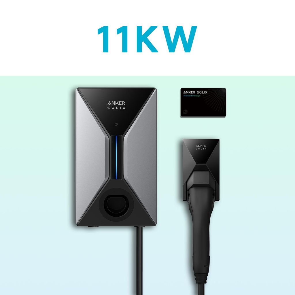 Anker SOLIX V1 Typ-2-Ladestation für Elektroautos, 11 kW Smart EV Charger, RFID, WLAN, Bluetooth, RS485
