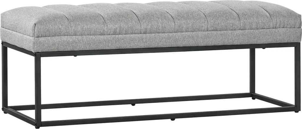 Banc d'entrée gris confort 120 cm pour se chausser sans fatigue