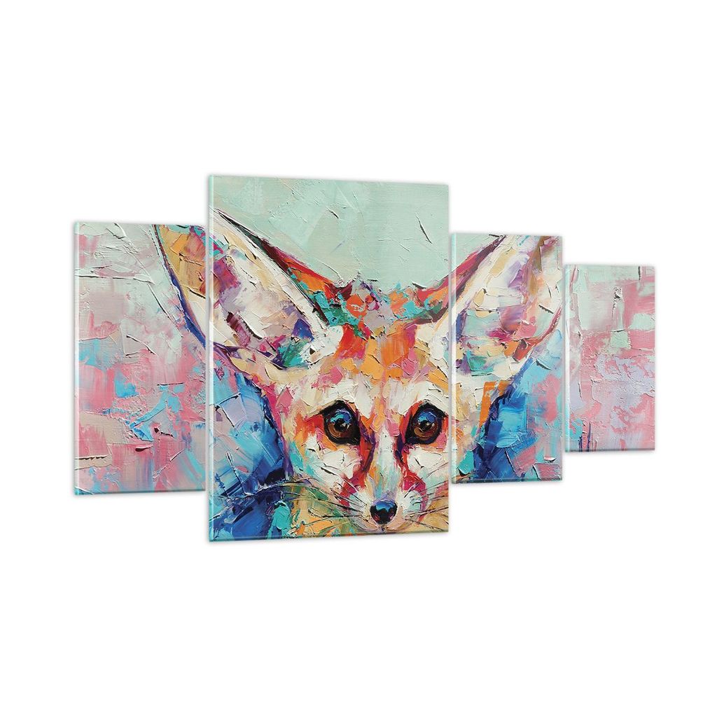 Bilder auf glas - 4 Teile - Klein November Bunt - 160x90cm - Glasbilder - Wandbilder - Bilder - zum Aufhängen bereit - Wanddekoration aus Glas - G...