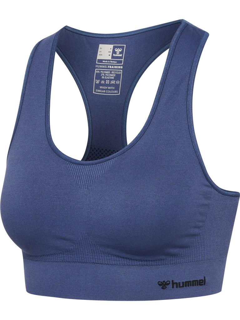 HUMMEL hmlTIF SEAMLESS SPORTS TOP, BLUE INDIGO, S