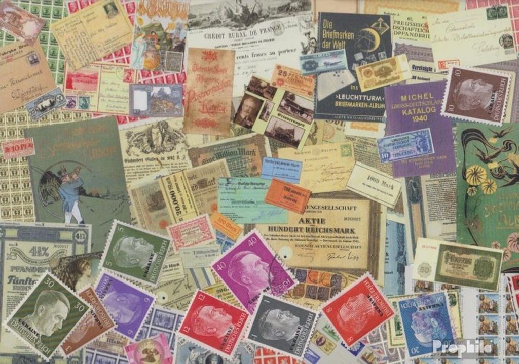 Briefmarken Ukraine (Dt.Bes.2.WK) 10 verschiedene Marken