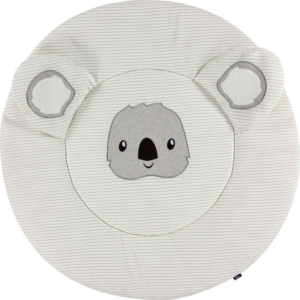 Alvi Krabbeldecke rund, Design:Koala Gray 3d Mit Ohren