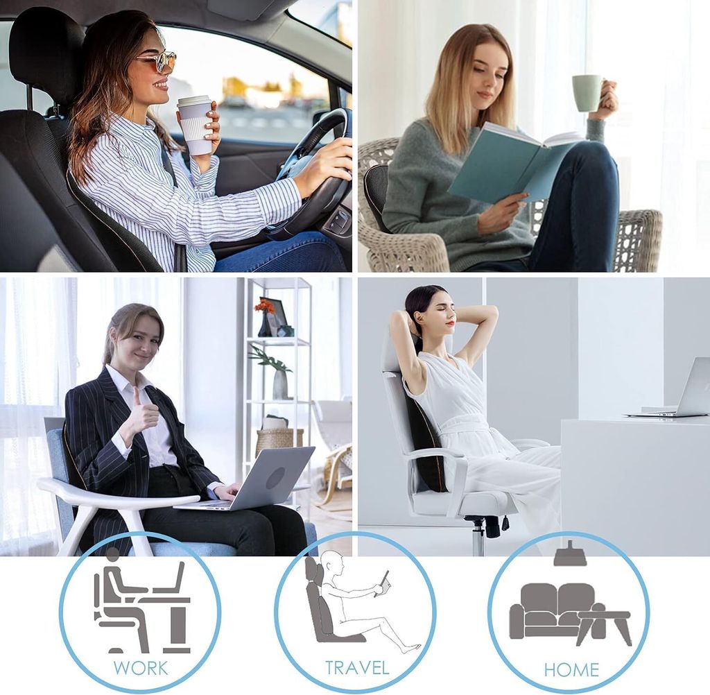 Rückenstützkissen Rückenkissen Ergonomisches Lendenkissen Produktbild 2