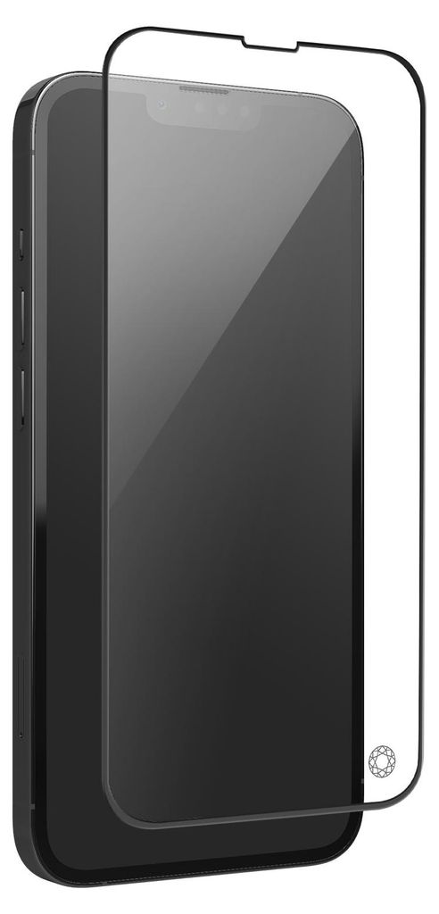 Force Glass, 3D Panzerglas iPhone 17e stoßfest mit erhöhtem Rand, Schwarz transparent