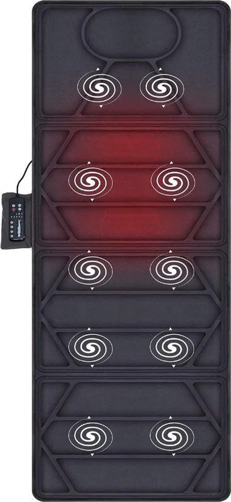 Tapis de massage vibrant et chauffant 10 moteurs pour détente corps