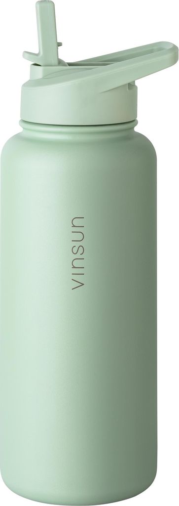 LDIYEU Frosch-Design Edelstahl Trinkflasche 500 Ml - Thermo, Auslaufsicher, Mit Lederhülle, Personalisierbar