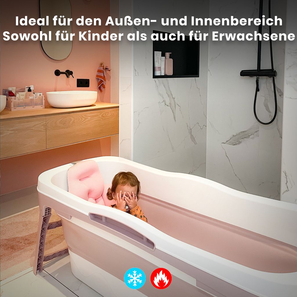 HelloBath® Faltbare Badewanne für Erwachsene L, 143x60x54cm Produktbild 4