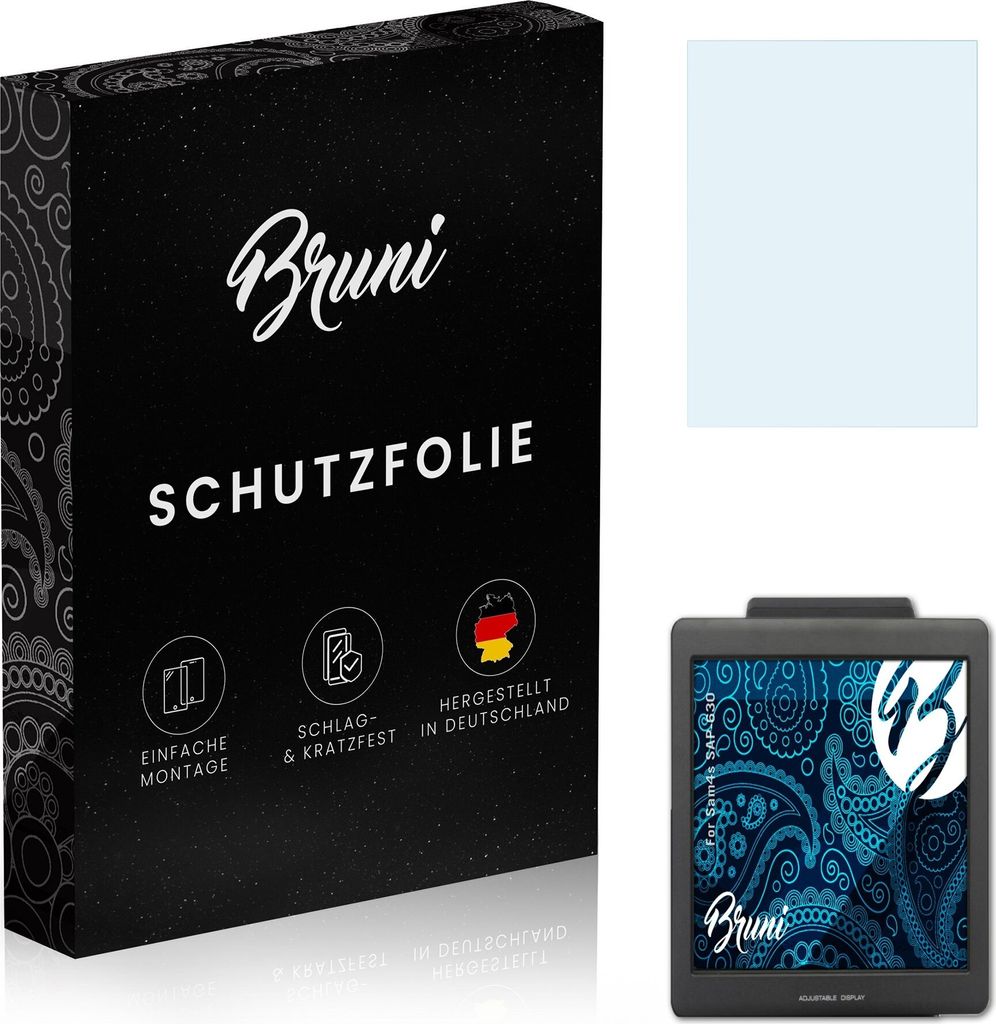 Bruni Basics-Clear 2x Schutzfolie kompatibel mit Sam4s SAP-630 Folie