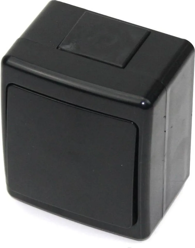 Interrupteur pour salle de bain ou terrasse BETA noir IP44 apparent