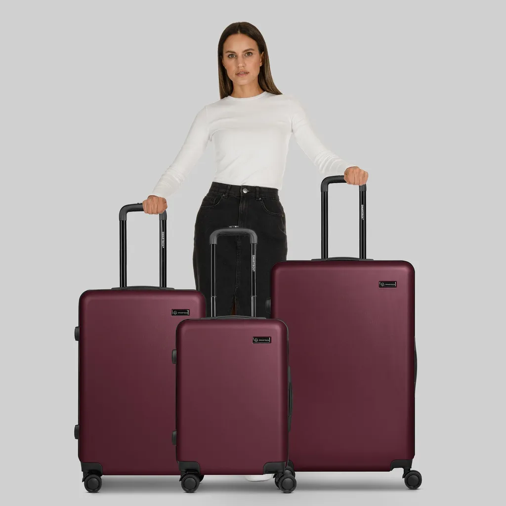 Set de 3 valises SMARTBOX Edition 05 Trolley Rigides Burgundy Bordeaux - 6