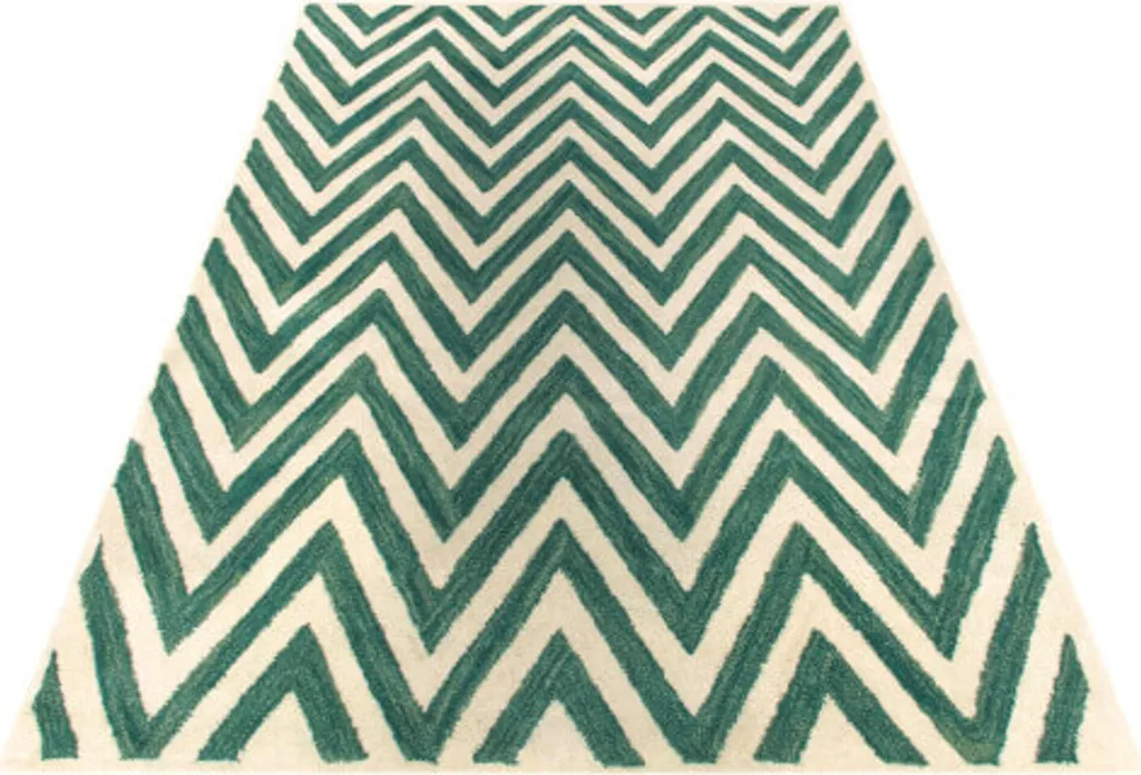 Tapis Ziggy Ivoire Turquoise 153x244 cm - Entretien Facile et Design