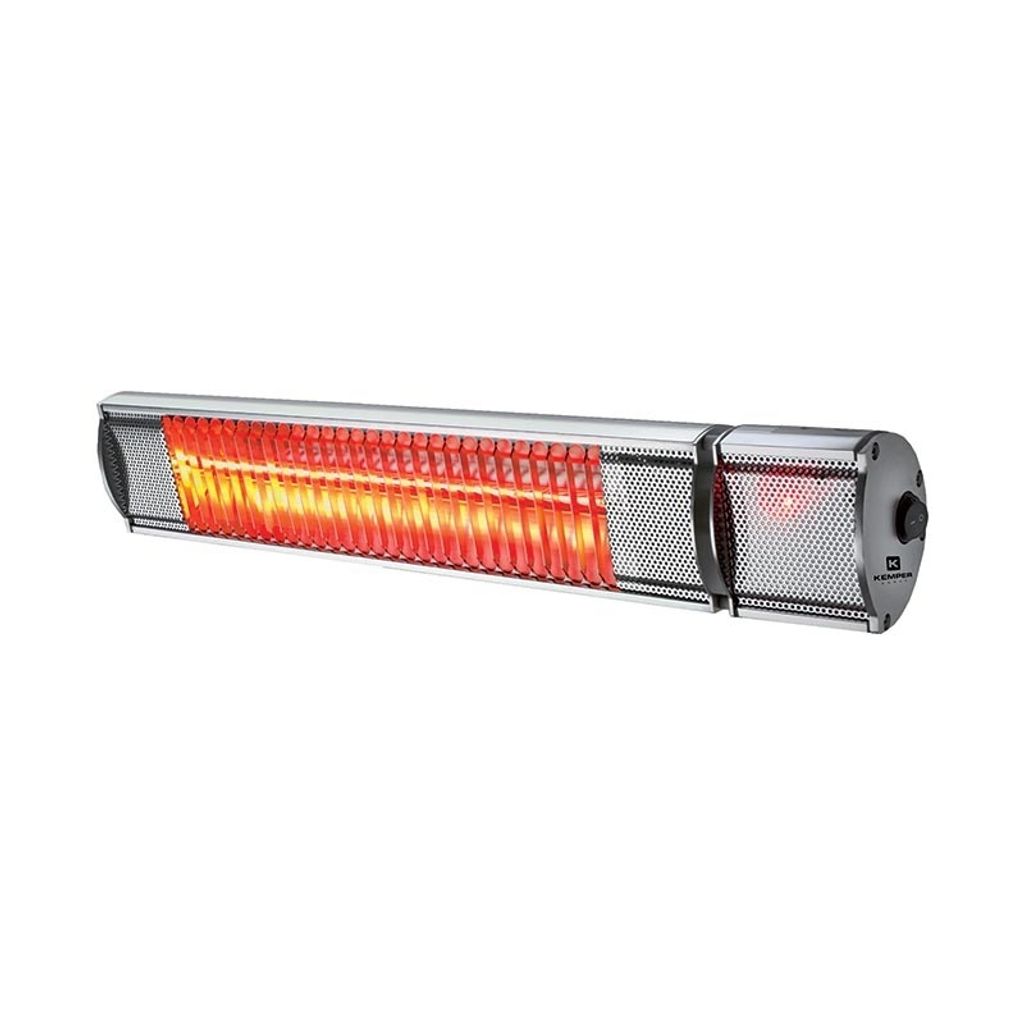 Kemper Heater - Terrassenheizer - für den Innen- und Außenbereich - 2000W - 24m², - IP55 - mit Fernbedienung - hängend