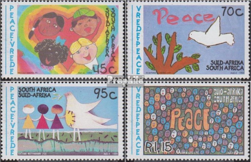 Briefmarken Südafrika 1994 Mi 922-925 (kompl.Ausg.) gestempelt Kinderzeichnungen