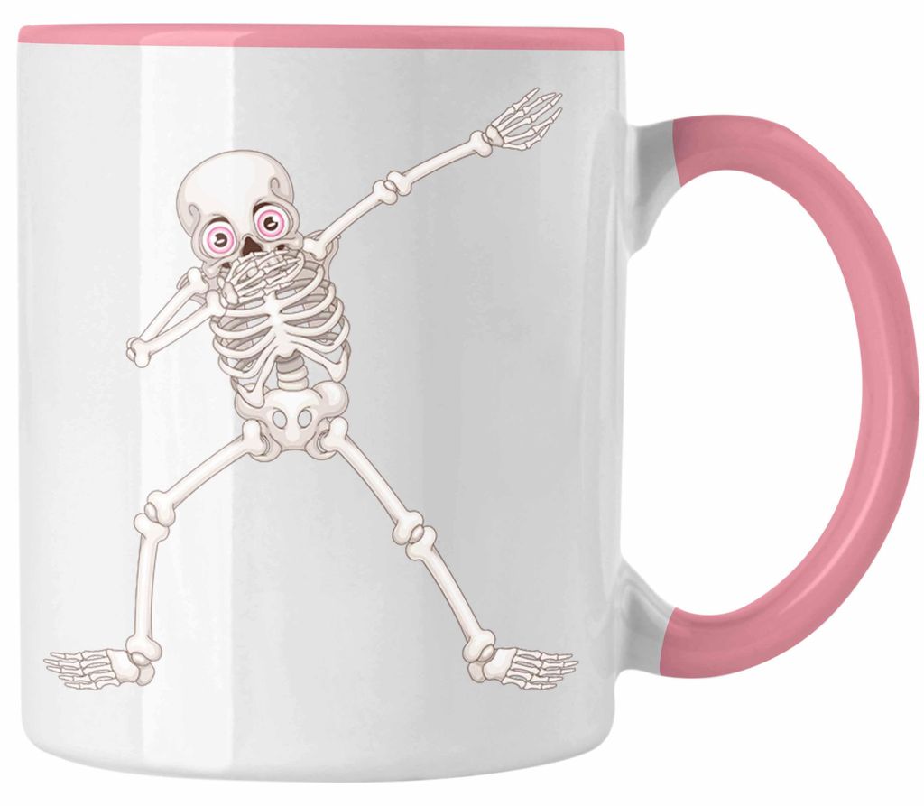 Skelet Dabbing Tanzen Jugendliche Geschenkidee Halloween Dekoration (Rosa)